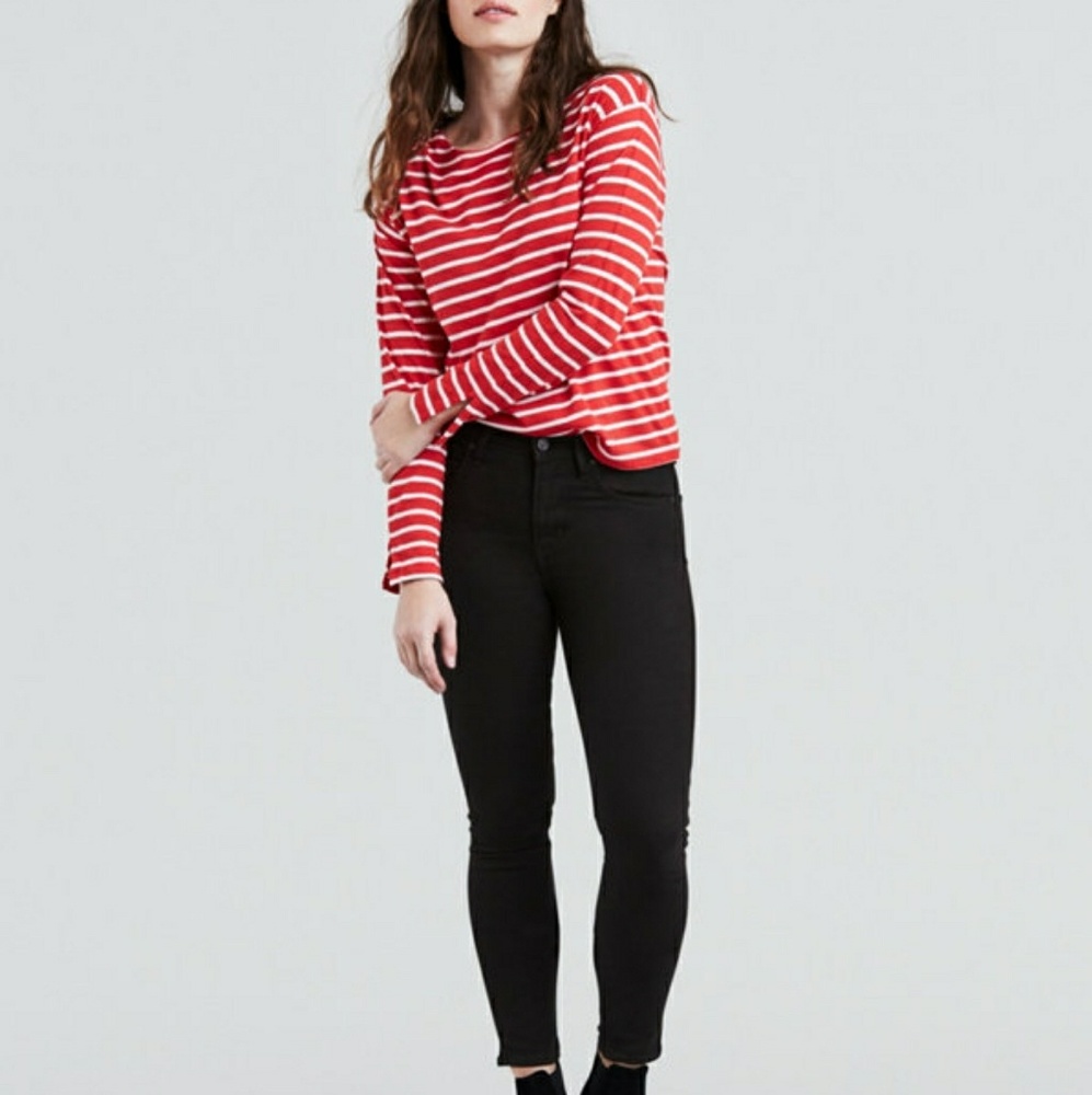 721 Levis high rise black pants